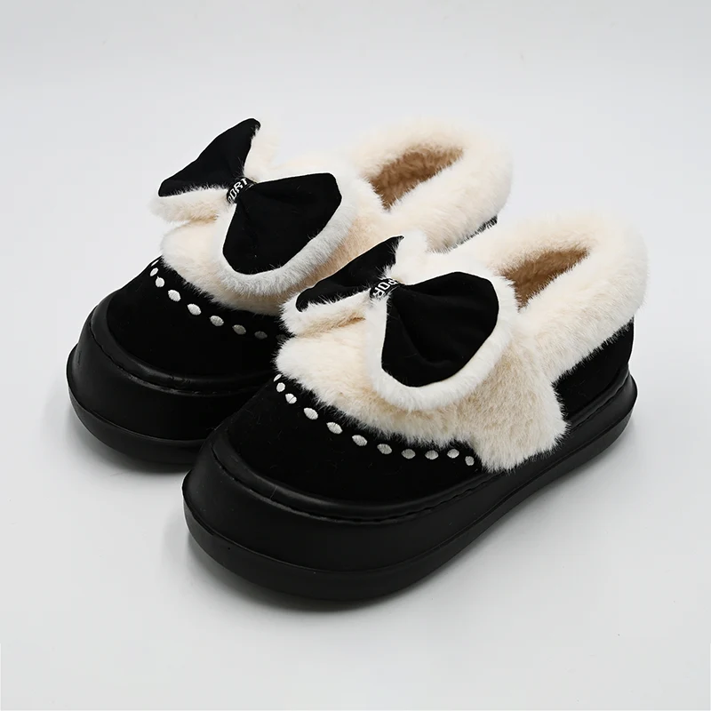 Bowknot bomulls tofflor