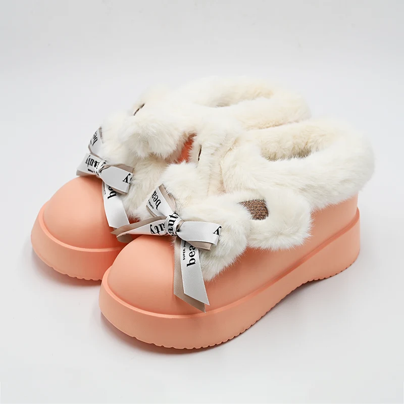 Bowknot öron snöstövlar