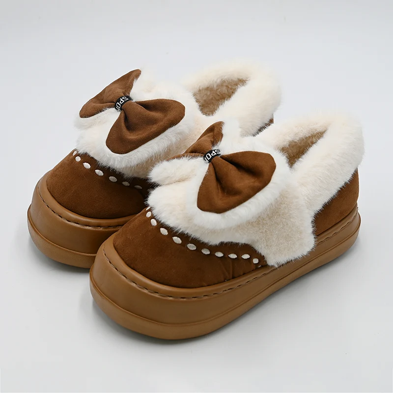 Bowknot Cotton Slippers