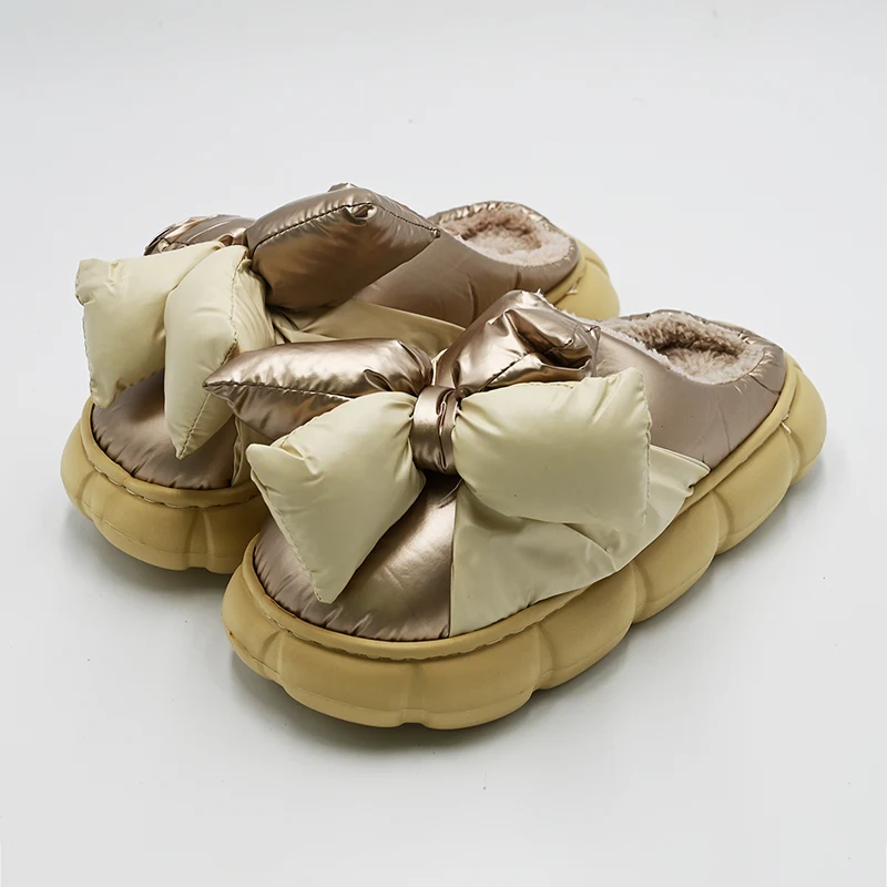 Bowknot Cotton Slippers