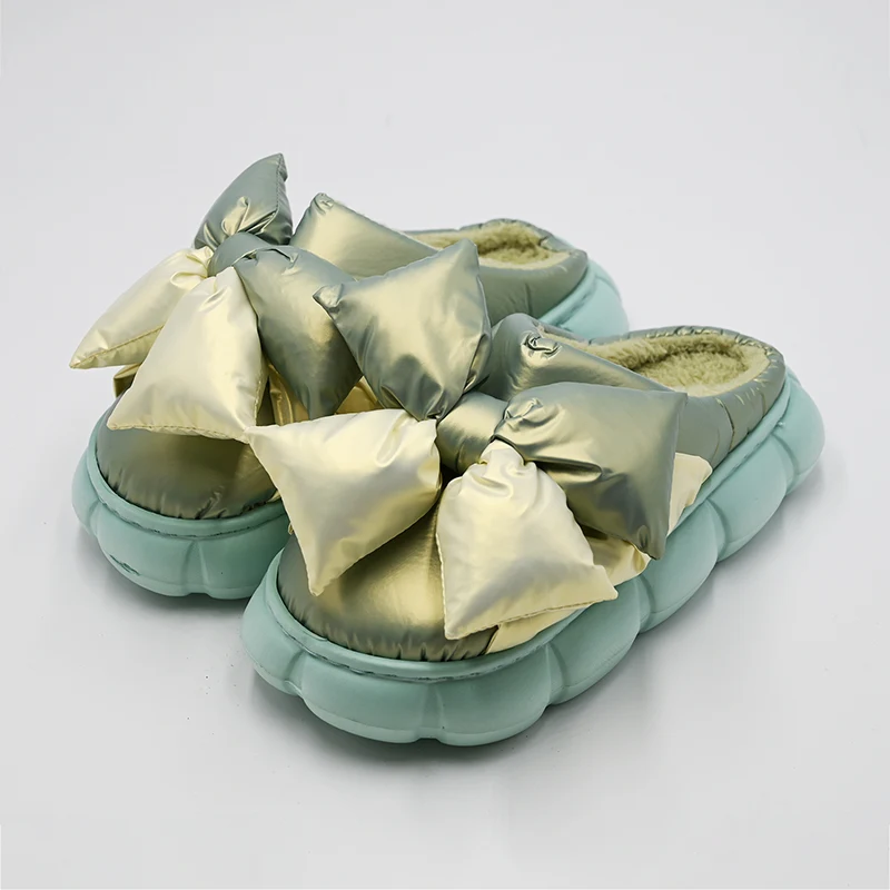 Bowknot Cotton Slippers